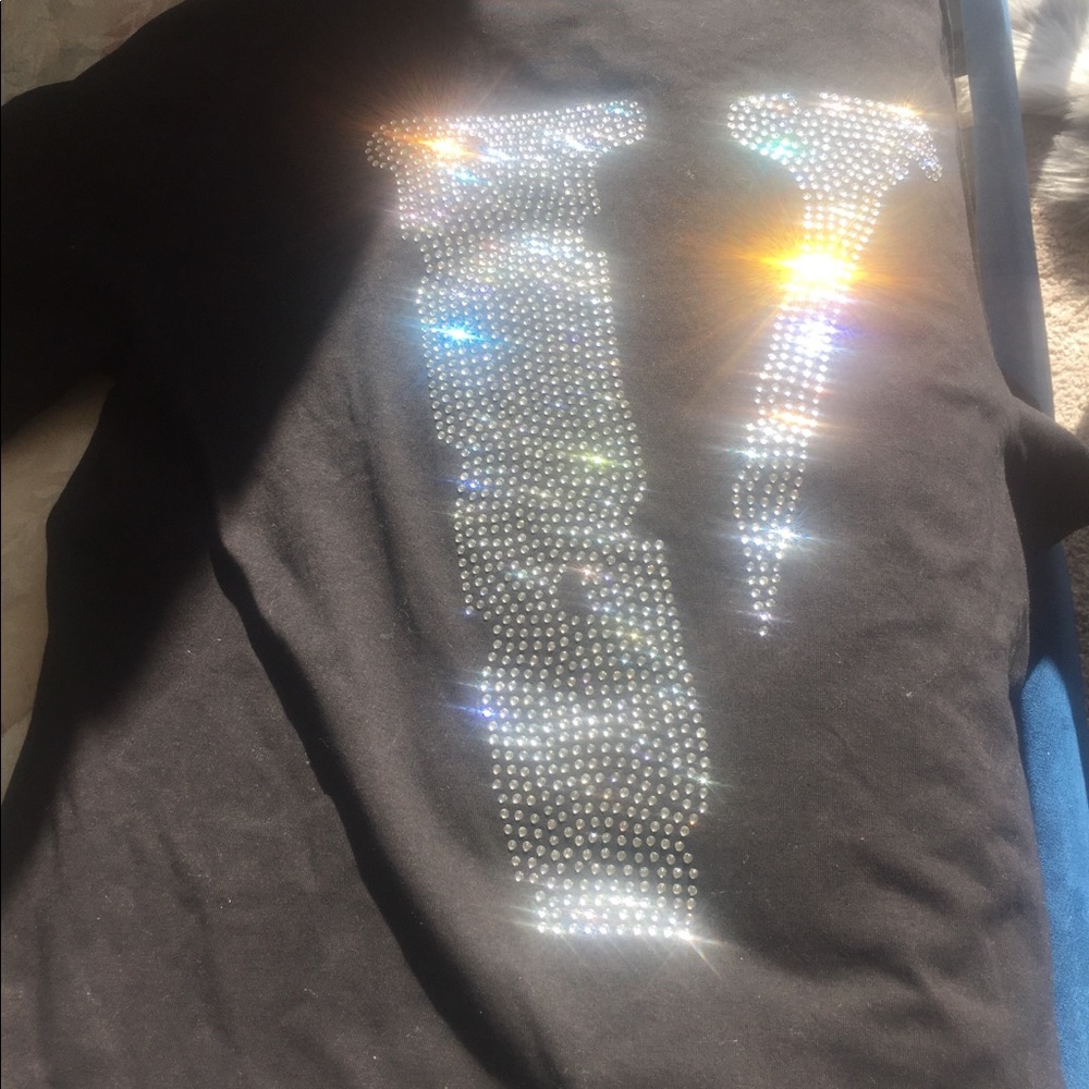 ✨Vlone Swarovski rhinestones Crystal Shirt✨